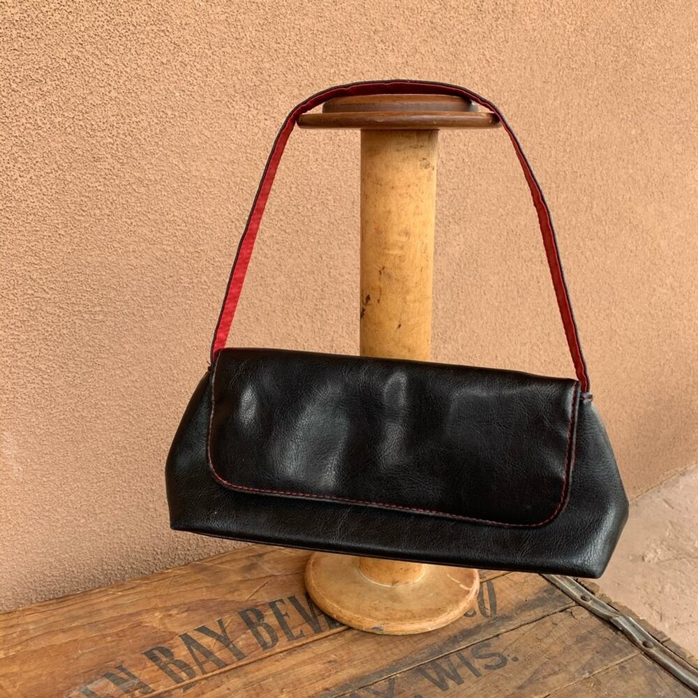 Victoria Secret Black Leather Accessory Bag